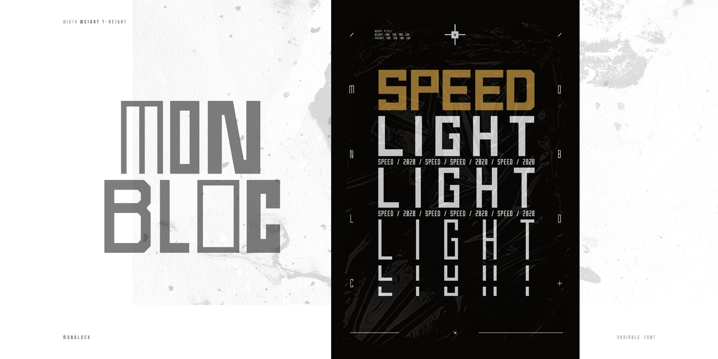 Ejemplo de fuente Monbloc Light Ultra Condensed